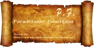 Paradeisser Fausztina névjegykártya